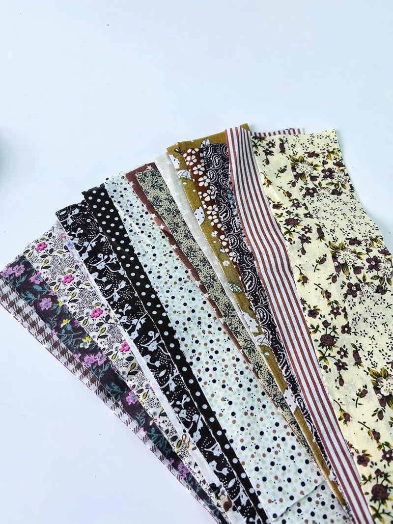 wfljl 42 Fabric Strips 2.5" x 44" | Cotton Bundles for Quilting - Assortment of Quilting Fabric with Vintage Floral Designs - Image 5